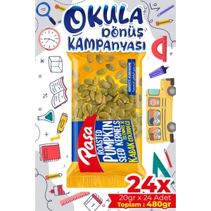 Paşa Kuruyemiş İşlenmiş İç Kabak Çekirdeği 20 gr x 24 Adet (480gr)
