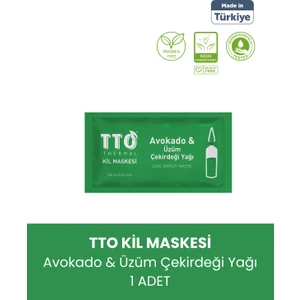 Tto Thermal Avokado ve Üzüm Çekirdeği Yağ Içeren Kil Maskesi 1 Adet