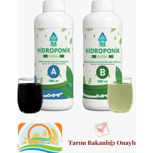 Topraksız Tarım Genel Yetiştirme Besini 1 Litre A ve B Besinleri
