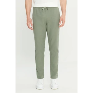 %100 Pamuk Slim Fit Dar Kesim Beli Bağlamalı Yan Cepli Pantolon