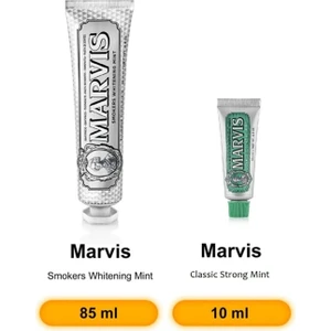 Smokers Whitening Mint Diş Macunu Naneli Ferahlık 85 ml + Classic Strong Mint 10 ml