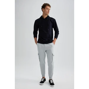 Regular Fit Jogger Eşofman Altı Kargo Cepli Basic Düz Beli Bağcıklı Lastikli Paça Y5533AZ23AU