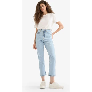 Mary Vintage Straight Fit Yüksek Bel Bilek Boy Jean Yıkamalı Pantolon