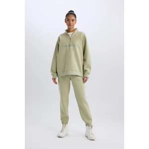 DeFactoFit Kalın Sporcu Jogger Eşofman Altı Cepli Baskılı Standart Boy E5712AX24WN