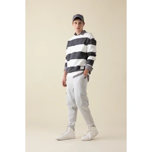 Regular Fit Jogger Eşofman Altı Kargo Cepli Basic Düz Beli Bağcıklı Lastikli Paça Y5533AZ24AU