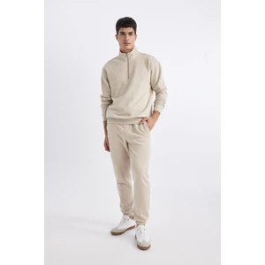 Jogger Eşofman Altı Standart Fit Basic Düz Beli Bağcıklı Lastikli Paça Cepli