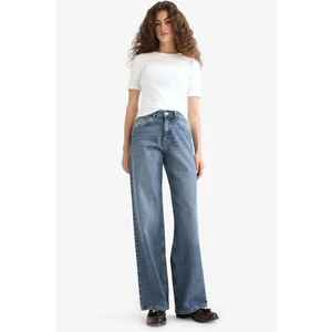 Straight Wide Yüksek Bel Düz Paça Uzun Jean Pantolon E9130AX25AU