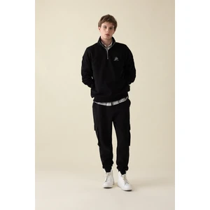 Regular Fit Jogger Eşofman Altı Kargo Cepli Basic Düz Beli Bağcıklı Lastikli Paça Y5533AZ24AU