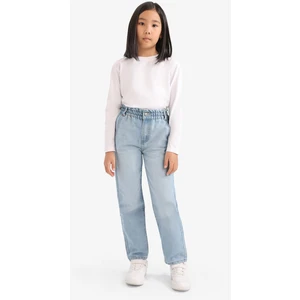 Kız Çocuk Paperbag Standart Paça Jean Pantolon E6181A825AU