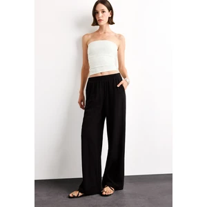 Wide Leg Geniş Paça Cepli Yüksek Lastikli Bel Pantolon A9129AX25SM