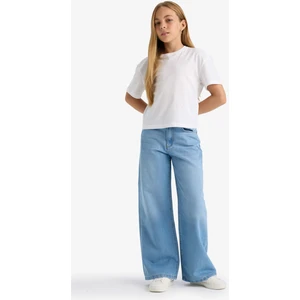 Kız Çocuk Wide Leg Geniş Paça Jean Pantolon