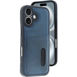 iPhone 16 Kılıf Kartlıklı Slots Pu Deri Sara Kapak