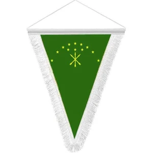 Adıge (Çerkez) Cumhuriyeti - Hatıra Üçgen Flama Bayrak