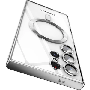 Samsung Galaxy S25 Ultra Kılıf Magsafe Kamera Lensli Korumalı Şeffaf Silikon Kapak