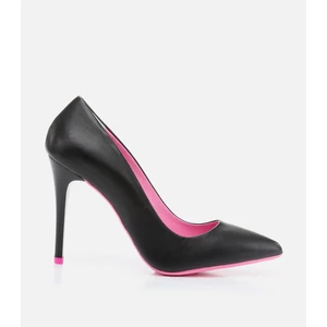 01AYH263820A100 Hakiki Deri Siyah Kadın Stiletto