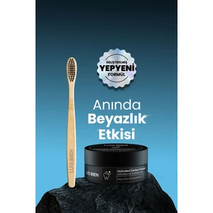 Luis Bien Aktif Karbon Diş Temizleme Tozu 50 gr + Bambu Diş Fırçası Set