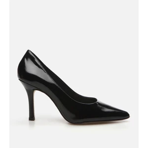 Kadın Deri Siyah Stiletto