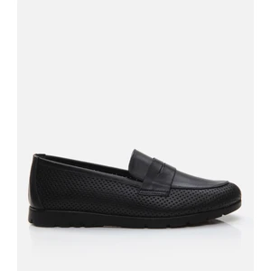 01AYH283900A100 HAKIKI Deri Siyah Kadın Loafer