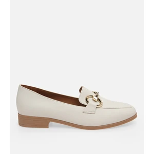 Kadın Deri Ekru Loafer