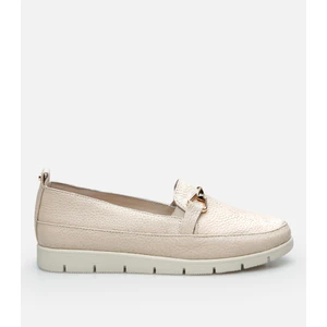 Kadın Deri Bej Loafer