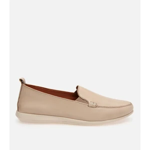 Kadın Deri Bej Loafer