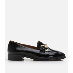 01Ayh290990A100  Deri Siyah Kadın Loafer