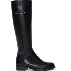 Kadın Siyah Fermuarlı Casual Çizme 25WFE250618