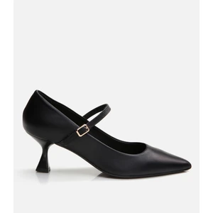 01AYH290860A100 MARY Jane  Deri Siyah Kadın Stiletto