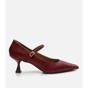 01AYH290860A780 MARY Jane  Deri Bordo Kadın Stiletto