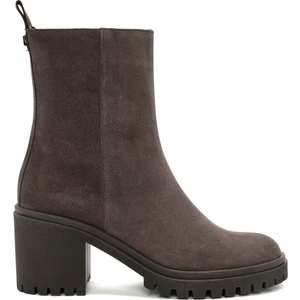 Kadın Vizon Topuklu Fermuarlı Süet Deri Bot 25WFD200910