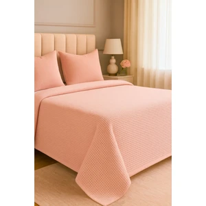 Renkli Gofret Desen Tek Kişilik Pike Yatak Örtüsü Otel Pike 160 x 230 cm