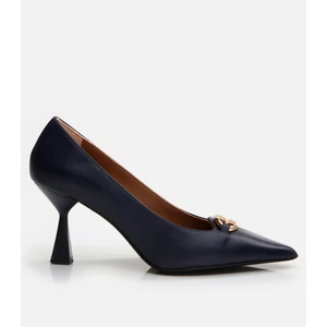 01AYH294360A680 Deri Lacivert Kadın Stiletto