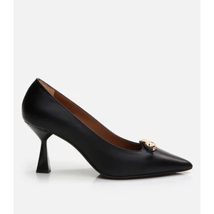 01AYH294360A100 Deri Siyah Kadın Stiletto