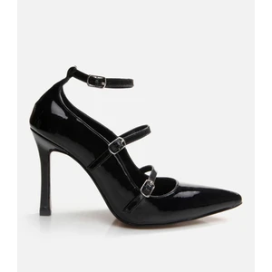 Kadın Mary Jane Siyah Stiletto