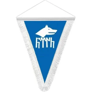 Göktürkçe Türk Yazılı Hatıra Üçgen Flama Bayrak