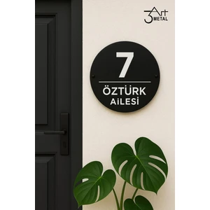 Modern Kapı Numarası Tabelası | Kişiye Özel Şık Tasarım - Dış Mekana Uygun