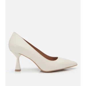 01AYH304140A400  Deri Ekru Kadın Stiletto