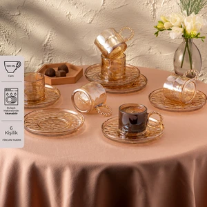 Çifte Kavrulmuş 100 ml 6'lı Kahve Fincan Takımı
