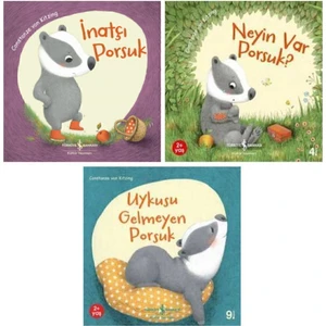 Inatçı Porsuk + Neyin Var Porsuk + Uykusu Gelmeyen Porsuk 3'lü Resimli Hikaye Kitabı Seti
