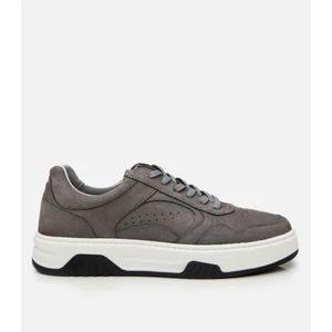 02AYH305890A250 ERKEK Nubuk Deri Yüksek Tabanlı Antrasit Spor Ayakkabı