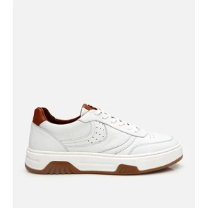 02ayh305880a900 Erkek Deri Beyaz Yüksek Tabanlı Spor Ayakkabı