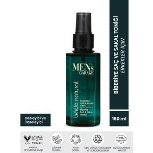 Bade Natural Men's Garage Biberiye Saç ve Sakal Toniği 150 ml
