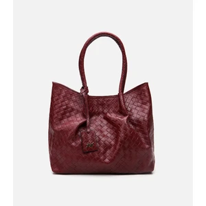 03CAH297030A780  Deri Bordo Kadın Çanta