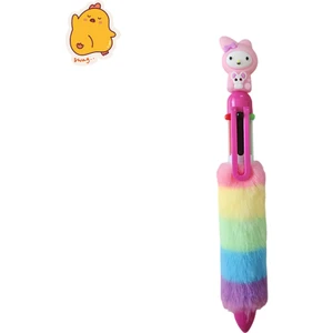 Kuromi Cinamoroll My Melodi Figürlü Tüylü Çok Renkli Tükenmez Kalem – 10 Renkli Disney Yazı Kalemi | Fancy Space