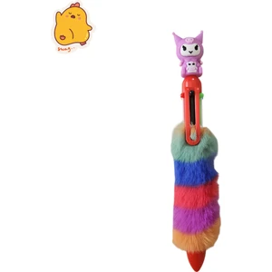 Kuromi Cinamoroll My Melodi Figürlü Tüylü Çok Renkli Tükenmez Kalem – 10 Renkli Disney Yazı Kalemi | Fancy Space