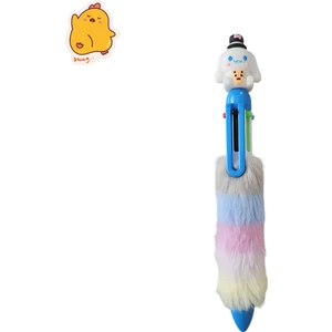 Kuromi Cinamoroll My Melodi Figürlü Tüylü Çok Renkli Tükenmez Kalem – 10 Renkli Disney Yazı Kalemi | Fancy Space