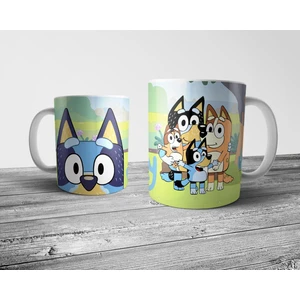 Bluey Dad Alt Tabanı Ağız Desenli Kupa Bardak