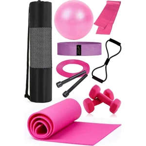 9 Parça Pilates Seti Taşıma Çantası ve Tüm Pilates Malzemeleri Ekonomik Set Yeni Sezon