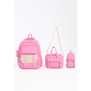 Kız Çocuk Okul Çantası Seti & Erkek Çocuk Sırt Çantası Kalemlik ve Termal Beslenmeli Ilkokul Çantası