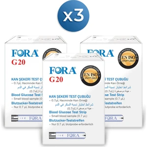G20 Şeker Ölçüm Çubuğu 3 Kutu, 150 Adet, Doğru ve Güvenilir Ölçüm Seti